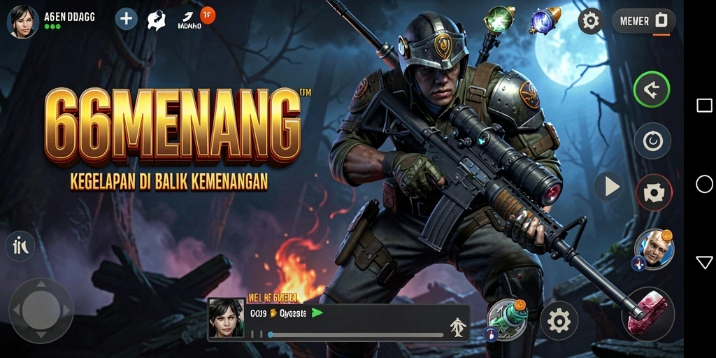 Gambaran mendebarkan gameplay 66MENANG yang menyeramkan.