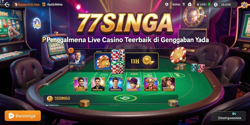 Gameplay Live Casino 77SINGA dengan dealer profesional.