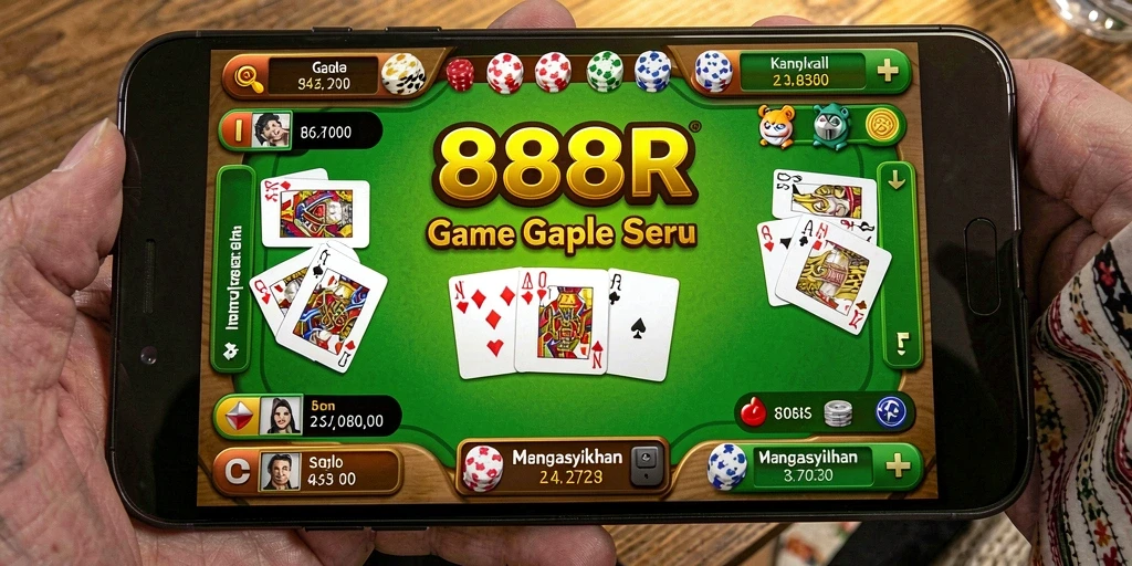 Tampilan gameplay Gaple yang menantang dan seru di 888R.