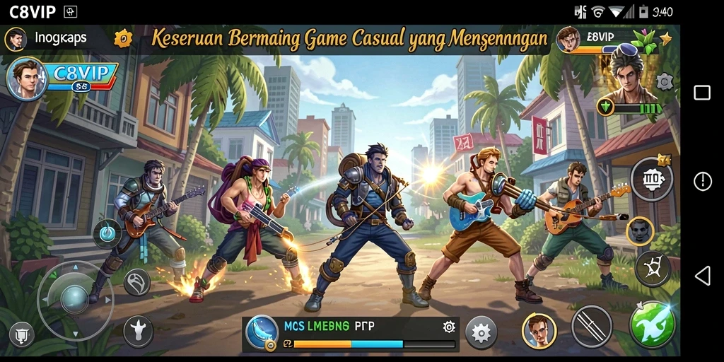 Screenshot gameplay C8VIP menunjukkan keseruan dalam menyelesaikan tantangan.