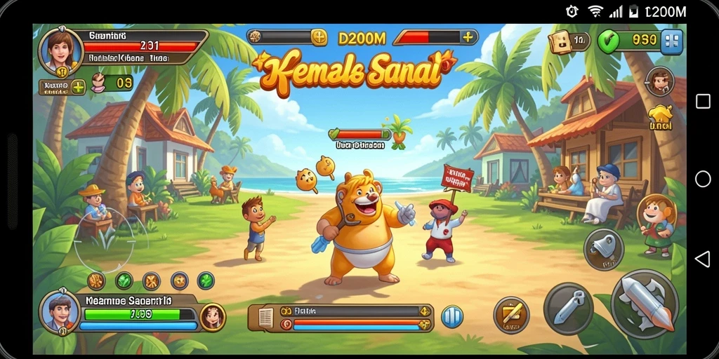 Tampilan gameplay D200M saat menyelesaikan tantangan seru.