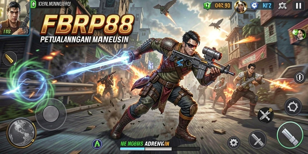Screenshot gameplay aksi FBRP88 yang mendebarkan.