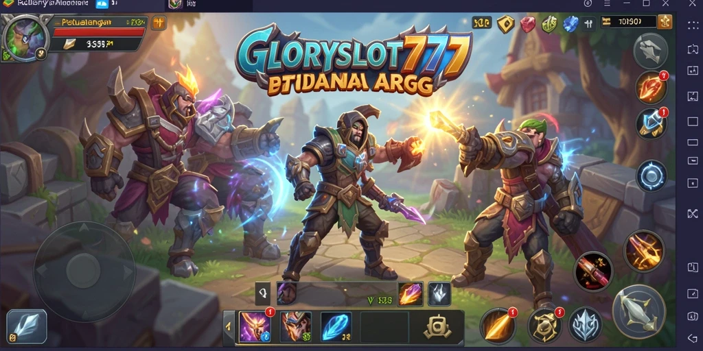 Tampilan menarik dari gameplay ARPG GLORYSLOT777.
