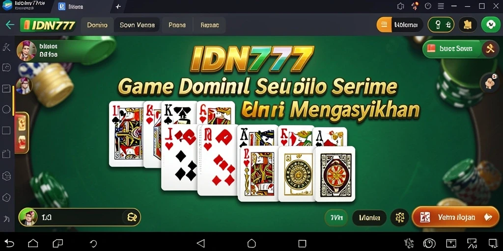 Tampilan gameplay Domino yang seru dan interaktif di IDN777.
