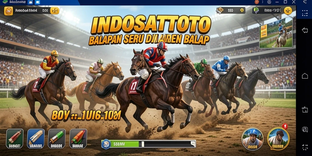 Tampilan menegangkan dari gameplay balapan INDOSATTOTO.