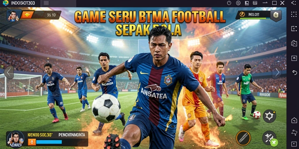 Tampilan gameplay seru dalam permainan Football INDOSLOT303.