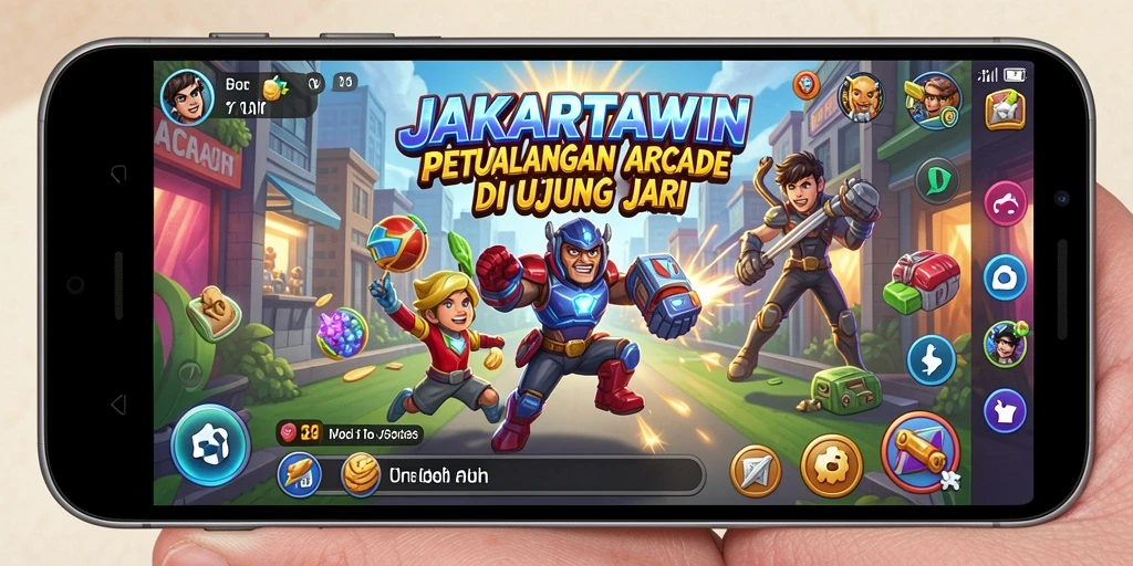 Tangkapan layar JAKARTAWIN menampilkan aksi seru gameplay Arcade yang mengasyikkan.
