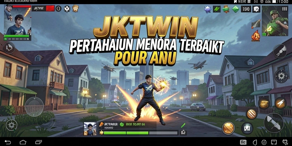 Tangkapan layar utama menunjukkan aksi seru dalam permainan Tower Defense.
