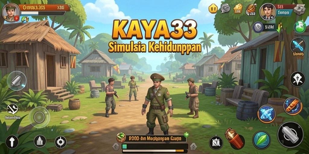 Screenshot KAYA33 menampilkan pemain berinteraksi dalam dunia simulasi.