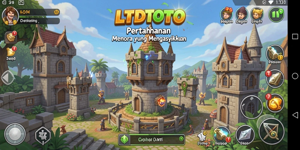 Gameplay seru LTDTOTO dengan menara pertahanan yang strategis.