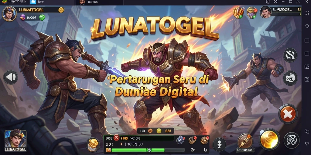 Screenshot gameplay LUNATOGEL yang menunjukkan aksi pertarungan mendebarkan.