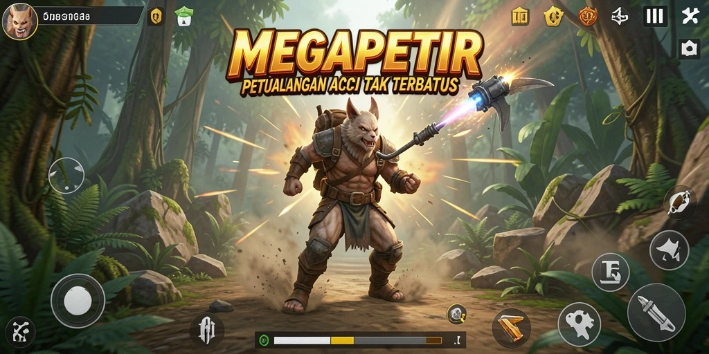 Tampilan gameplay MEGAPETIR yang penuh aksi dan menegangkan.