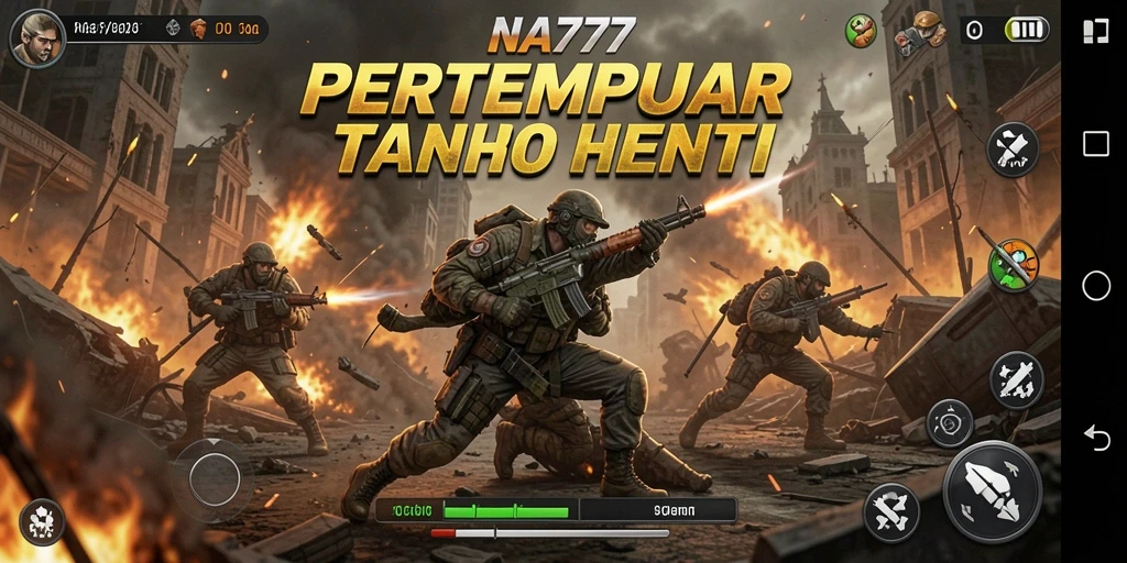 Screenshot gameplay NA777 menampilkan aksi tempur yang mendebarkan.