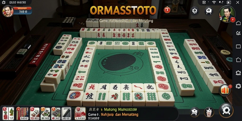 Menampilkan gameplay seru dalam aplikasi Mahjong ORMASSTOTO.