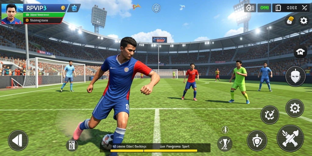 Tampilan gameplay RPVIP3 yang menakjubkan dan penuh aksi olahraga.