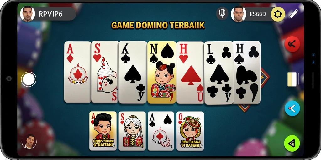 Tampilan gameplay RPVIP6 yang seru dan interaktif dalam permainan Domino.