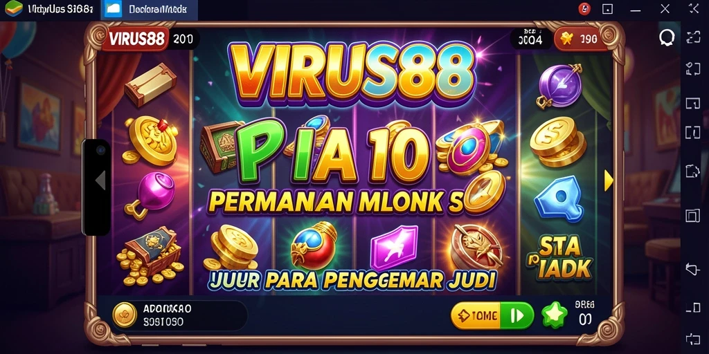 Tampilan gameplay menarik dari VIRUS88 dengan berbagai tema slot.