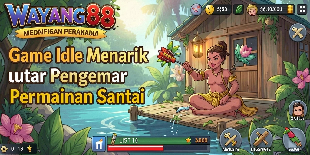 Tangkapan layar gameplay <strong>WAYANG88</strong> menampilkan karakter yang mengumpulkan sumber daya secara otomatis.