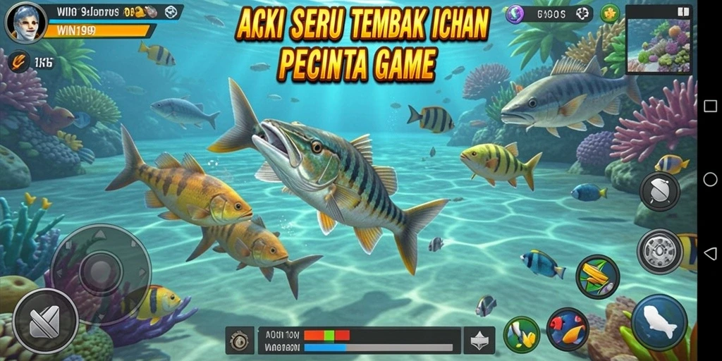 Tampilan gameplay seru Tembak Ikan di WIN199.