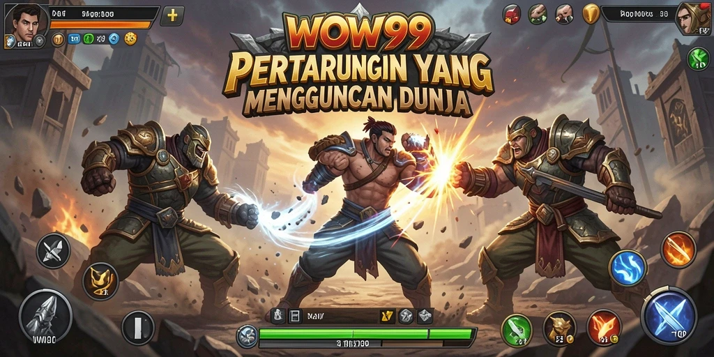 Tangkapan layar menampilkan pertarungan mendebarkan di WOW99.
